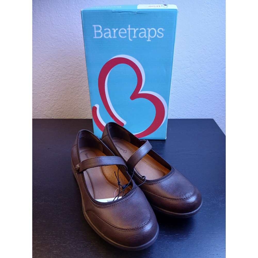 Baretraps Jurnee Brown Mary Jane Comfort Flats Shoes Womens Size 9 New in Box